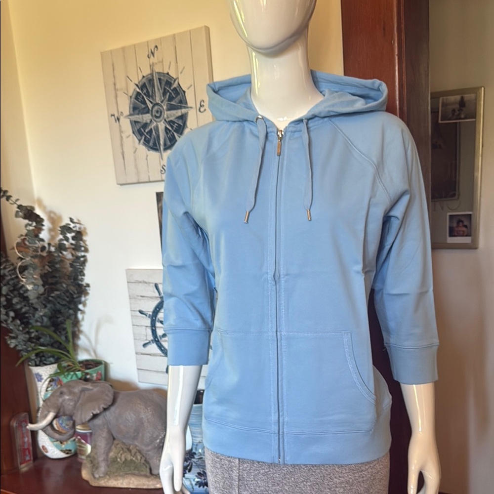 NWT northern reflections size small sporty cotton Women's Blue Hoodie Top